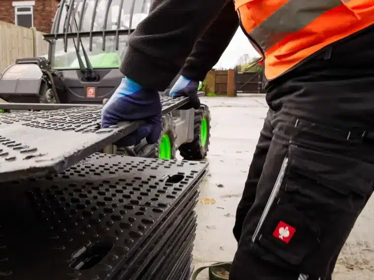HDPE Ground mat construction material
