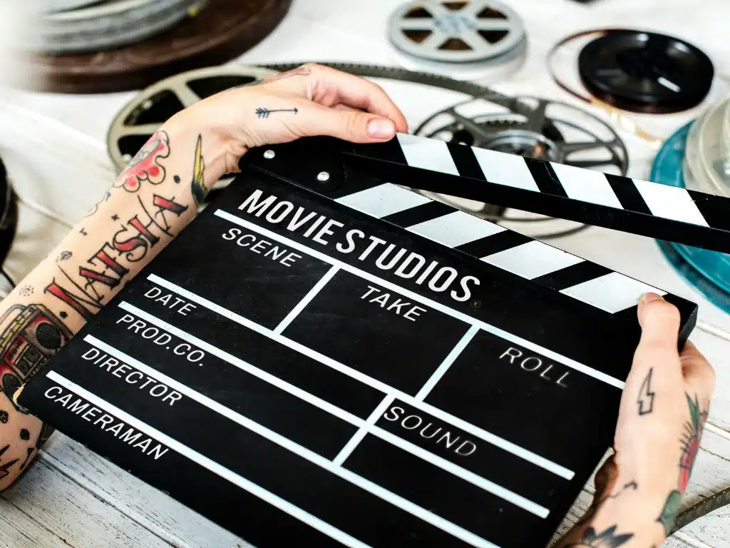 Clapperboard film slate