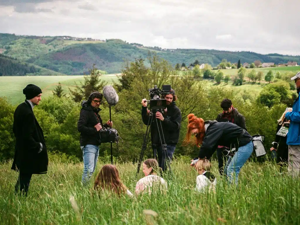 Filming on location countryside uk