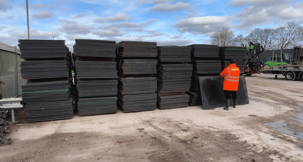 plastic ground protection mats trackway
