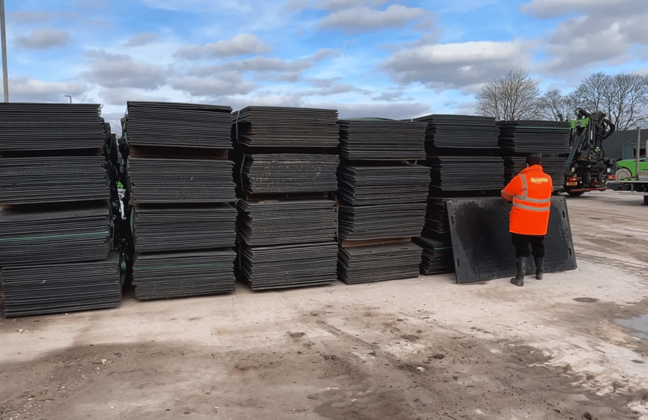 plastic ground protection mats trackway
