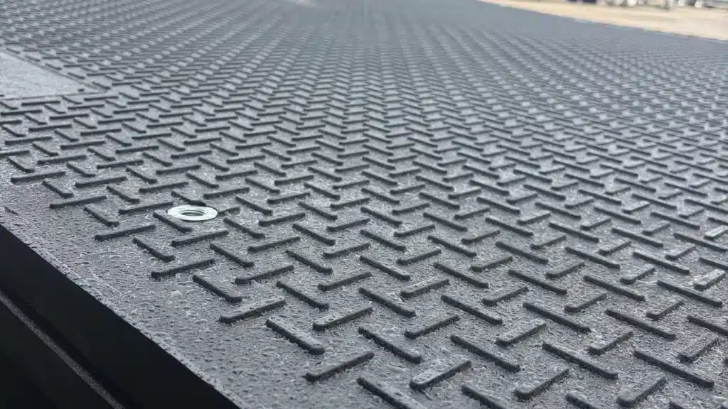 closeup of hdpe plastic trackway